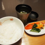 山しのぶ - ★小国白米・味噌汁・香の物