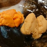 鮨 つぼみ - バフンウニ&ムラサキウニ