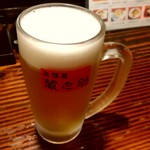 Kurano Suke - 【2018.8.29(水)】生ビール(アサヒスーパードライ)480円