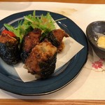 金沢和食 みんなのまなぶ - 蓮根と海老の磯辺焼き￥700