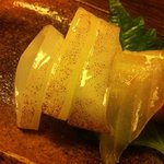 竹亭にしき - 知多産のひいかとスズキ（前菜お造り3種盛り）