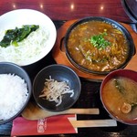 ジンギスカン霧島 - 和風ｶﾚｰﾗﾑﾊﾝﾊﾞｰｸﾞ定食