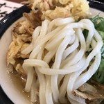 肉釜うどん - 麺はこんなん