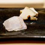 日本橋蛎殻町 すぎた - ひらめとあわび