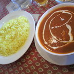 インド料理 ラクスミ - チキンカレーとインドライス