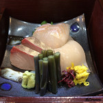 八重さわ - 料理写真:縞鯵､鮃､槍烏賊､蕨