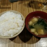 かつきち - ご飯とみそ汁