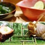 鮨 由う - 神奈川県 佐島煮だこ  北海道磯つぶ貝