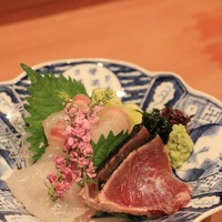 お料理 とみやま - お造りを盛り合わせてもらいました