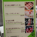 フルーツダイニングパレット - 店頭看板メニューになります