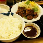 Matsuya - 角切り牛ステーキ定食