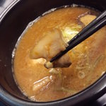 博多 元蔵 - ﾁｬｰｼｭｰは豚ﾊﾞﾗ肉で、厚いｶｯﾄのｸﾞﾆｯと肉の歯応え。素直な肉味。