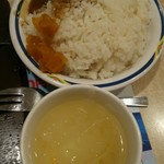 ステーキのどん - カレーを越えた味なしオニオンコーンスープ！お湯ですか？