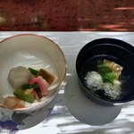 貴船茶屋 - 煮物、お吸い物