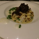 フロリレージュ - 妻の二品目。牛すねそぼろの乗ったリゾット
