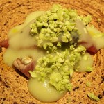 イル アオヤマ - カツオ、キャビア、枝豆、すり流し