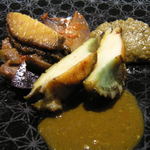 レストラン メルキュール - 鮑あわびのムニエル　キャビア・ドーベルジーヌ添え