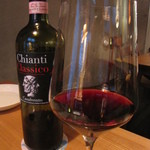 ファニエンテ - ワインコース３杯目のキャンティクラシコの赤ワイン