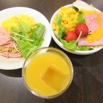花びしホテル - サラダ＆冷やし中華＆ドリンク2018.08.28