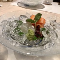 菜花むら - 【向附け】平目とサーモンのお造り