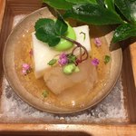 銀座 しのはら - 伊勢海老、長芋羹、雲丹、一寸豆