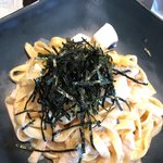 cafe juju - 魚介明太クリームパスタ９００円