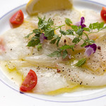 Ehime red sea bream carpaccio