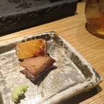 焼鳥 市松 - モモ肉の風干し焼き