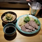 ラーメン巌哲 - 夏の献立 盛り＋豚マヨ丼