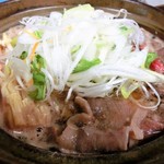 Beef sukiyaki hotpot lunch