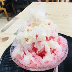 龍王峡 滝見茶屋 - とちおとめ　ミルクかけ　＠550円