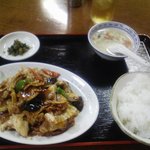 上海酒家 再來宴 - 回鍋肉定食（日替り600円）