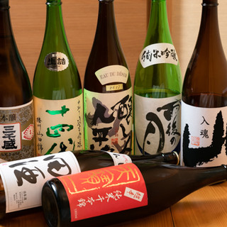 全国の良いお酒を。お料理に合わせてじっくりと楽しんで…。