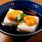 Deep-fried sea urchin mochi