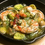 Shrimp and Brussels Ajillo