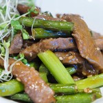 大島や - ミスジと大蒜芽炒め