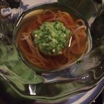 松川 - 蕎麦、オクラ