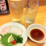 Taishuu Horumon Tatsuya - 鯒刺し、ポン酢ともみじおろしもおいしいです