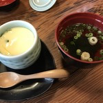 三郎寿司 - 茶碗蒸しと吸い物