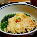 にい留 - 小柱とよし海老かき揚げの天茶