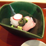 針烏賊と鯛の造り。