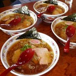 手打ち中華そば 和屋 - 手打ち中華そば×４