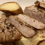 ナガタ店 - 豚肉ソテー（山椒バターor粒マスタード）…900円～（使用する豚肉により価格変動）