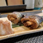 ぼちぼち - 秋刀魚と松茸 わた正油焼き