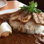 骨だしカレー 片岡屋 - やわらか煮豚のスパイスカレー 大盛 辛口