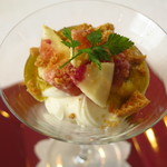 ラ ヴィオレッタ - 青トマトの自家製コンフィチュールとフロマージュブラン、無花果