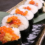 Seafood thick roll with lots of ingredients (comes with miso soup)