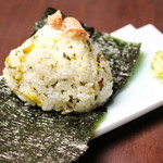 Grilled mentaiko and mustard greens rice Onigiri