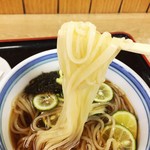 ねぎどん - 細身にしてコシも弾力も携えた、ちゅるりと喉越しの良い細うどん。