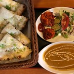 天竺薬膳 北印度料理 みらん - Cﾗﾝﾁ(ﾁｷﾝ)＋ｶﾞｰﾘｯｸﾅﾝ